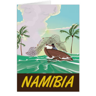 Reisposter voor het strand van Namibië