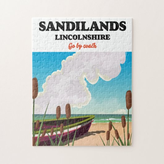 Reisposter voor het strand van Sandilands Lincolns Legpuzzel (Verticaal)