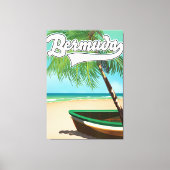 Reisposter voor het Tropische eiland Bermuda Canvas Afdruk (Voorkant)
