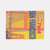 Reisposter voor het vliegen van TWA naar San Franc Fleece Deken (Voorkant (Horizontaal))