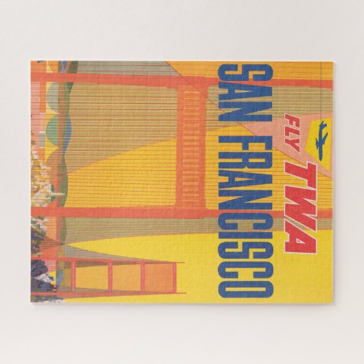 Reisposter voor het vliegen van TWA naar San Franc Legpuzzel (Horizontaal)