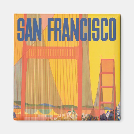 Reisposter voor het vliegen van TWA naar San Franc Magneet (Voorkant)