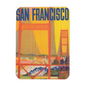 Reisposter voor het vliegen van TWA naar San Franc Magneet