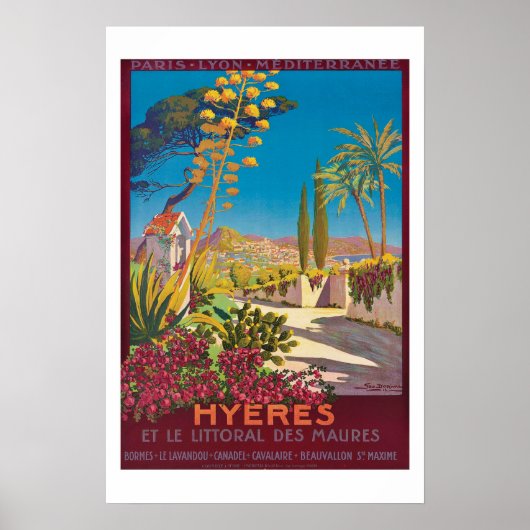 Reisposter voor Hyères France Poster (Voorkant)