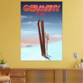 Reisposter voor Ice Ski Canvas Afdruk (Insitu (Woonkamer))
