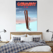Reisposter voor Ice Ski Canvas Afdruk (Insitu (Slaapkamer))