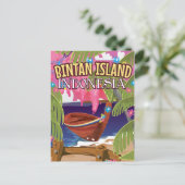 Reisposter voor Indonesië op het eiland Bintan Briefkaart (Staand voorkant)