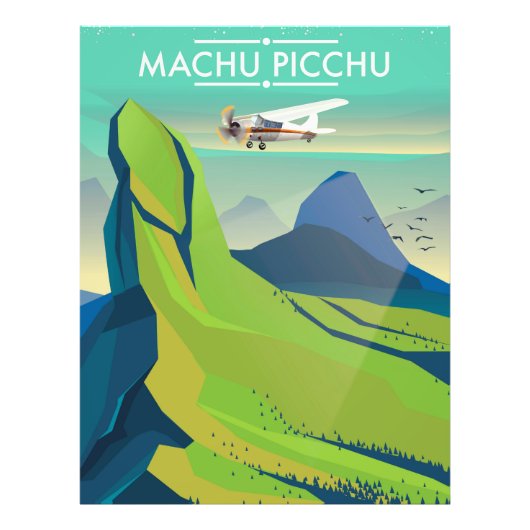 reisposter voor machu picchu foto afdruk (Voorkant)