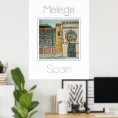 Reisposter voor Malaga Spanje Poster (Thuiskantoor)