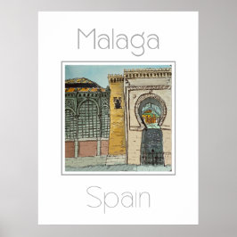 Reisposter voor Malaga Spanje Poster