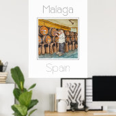 Reisposter voor Malaga Spanje Poster (Thuiskantoor)