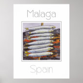 Reisposter voor Malaga Spanje Poster (Voorkant)