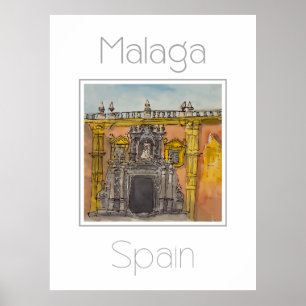Reisposter voor Malaga Spanje Poster