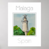 Reisposter voor Malaga Spanje Poster (Voorkant)