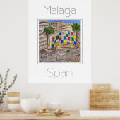 Reisposter voor Malaga Spanje Poster (Keuken)