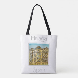 Reisposter voor Malaga Spanje Tote Bag