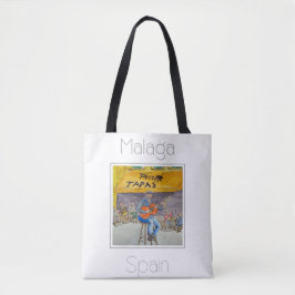 Reisposter voor Malaga Spanje Tote Bag