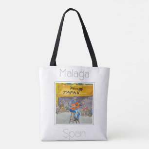 Reisposter voor Malaga Spanje Tote Bag
