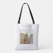 Reisposter voor Malaga Spanje Tote Bag (Achterkant)