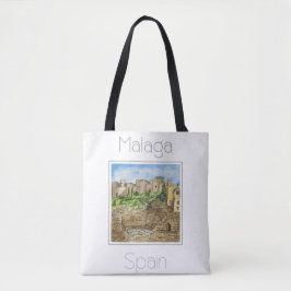 Reisposter voor Malaga Spanje Tote Bag