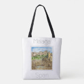 Reisposter voor Malaga Spanje Tote Bag (Achterkant)