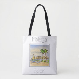 Reisposter voor Malaga Spanje Tote Bag