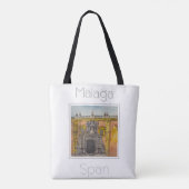 Reisposter voor Malaga Spanje Tote Bag (Achterkant)