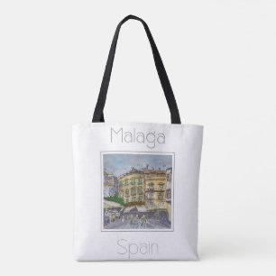 Reisposter voor Malaga Spanje Tote Bag