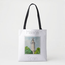 Reisposter voor Malaga Spanje Tote Bag