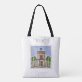 Reisposter voor Malaga Spanje Tote Bag (Achterkant)