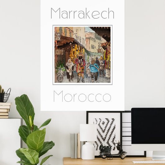 Reisposter voor Marrakech Marokko Poster (Thuiskantoor)