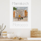 Reisposter voor Marrakech Marokko Poster (Keuken)