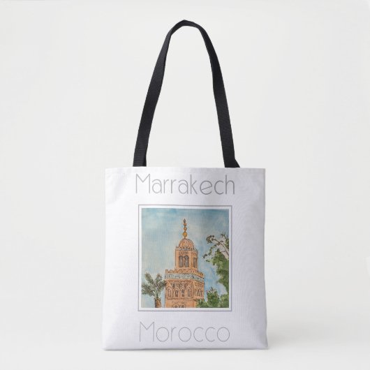 Reisposter voor Marrakech Marokko Tote Bag (Voorkant)