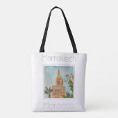 Reisposter voor Marrakech Marokko Tote Bag (Achterkant)