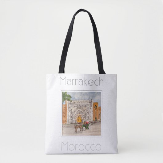 Reisposter voor Marrakech Marokko Tote Bag (Voorkant)