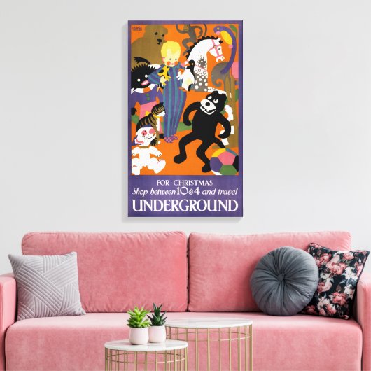 Reisposter voor metro van Londen Canvas Afdruk (Insitu (Woonkamer))