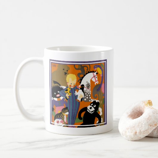 Reisposter voor metro van Londen Koffiemok (Met donut)