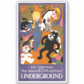 Reisposter voor metro van Londen Sticker (Voorkant)