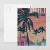 Reisposter voor Miami briefkaart (Voorkant / Achterkant)