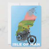 Reisposter voor motorfietsen op het eiland Man (Voorkant)
