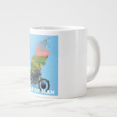 Reisposter voor motorfietsen op het eiland Man Grote Koffiekop (Voorkant rechts)
