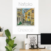 Reisposter voor Nafplio Griekenland Poster (Thuiskantoor)