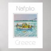 Reisposter voor Nafplio Griekenland Poster (Voorkant)