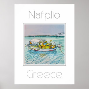 Reisposter voor Nafplio Griekenland Poster