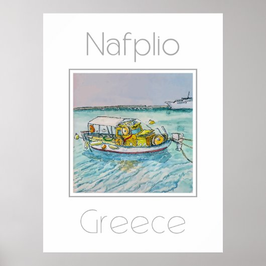 Reisposter voor Nafplio Griekenland Poster (Voorkant)