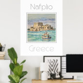 Reisposter voor Nafplio Griekenland Poster (Thuiskantoor)