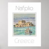 Reisposter voor Nafplio Griekenland Poster (Voorkant)