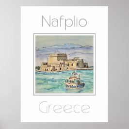Reisposter voor Nafplio Griekenland Poster