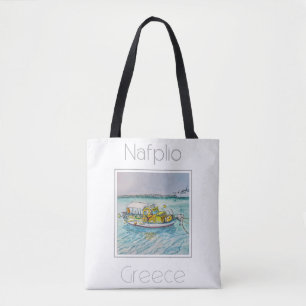 Reisposter voor Nafplio Griekenland Tote Bag