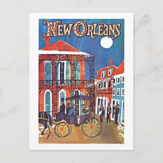  reisposter voor New Orleans Briefkaart (Voorkant)